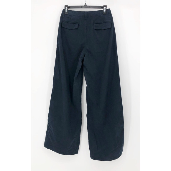 RAG & BONE Sofie Wide Leg Chino Pants Size 4 Salute Blue Cotton Relaxed Fit - Picture 7 of 13